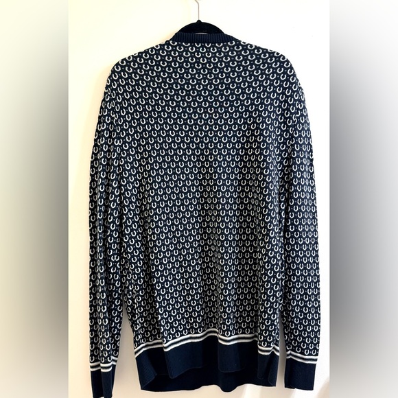 🐑 Brooks Brothers Red Fleece Horseshoe Jacquard Crewneck Sweater Size XL - Picture 5 of 14